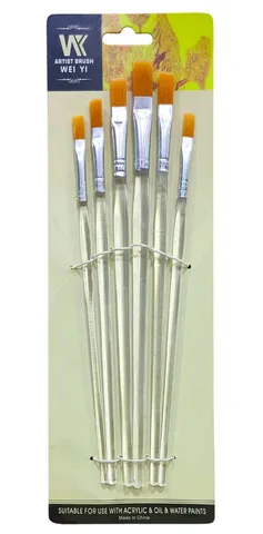 Artist Flat Brushes - 6 brush
