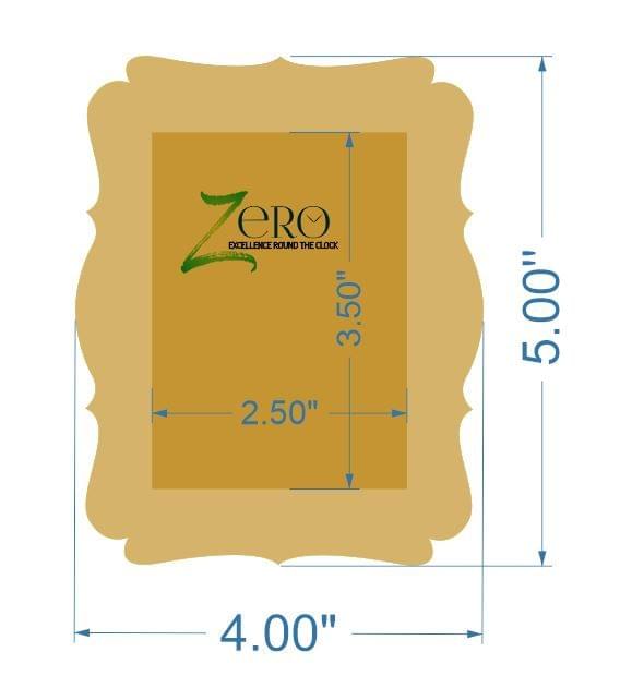 Brand Zero MDF Photo Frame Design 2 - 4 Inches By 5 Inches