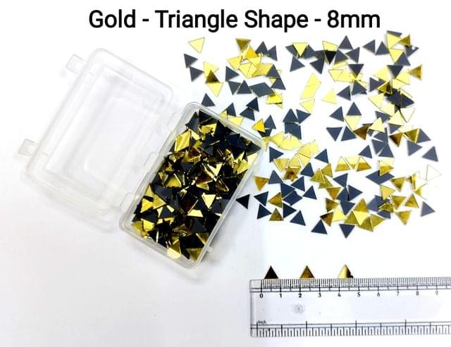 Gold Mirror Cutouts for Lippan Art - Triangle Shape - 8mm - Select Your Quantity