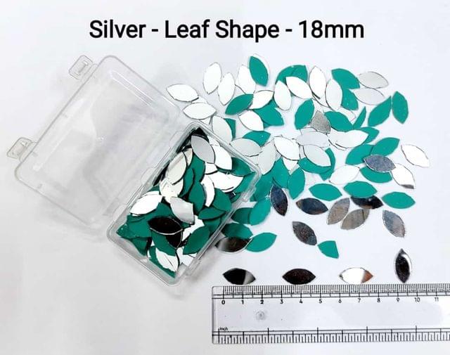 Silver Mirror Cutouts for Lippan Art - Leaf / Eye Shape - 18mm - Select Your Quantity