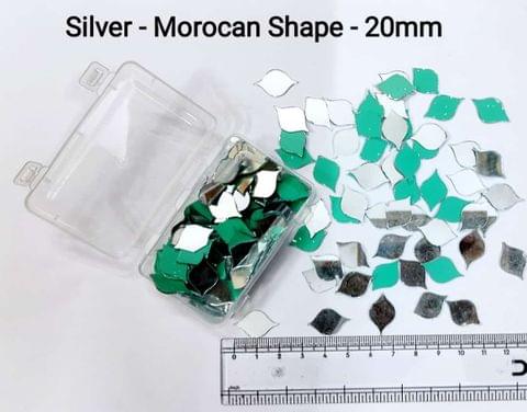 Silver Mirror Cutouts for Lippan Art - Morocan Shape - 20mm - Select Your Quantity