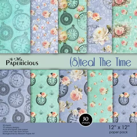 Papericious Premium Edition Paper Pack 12x12 - Steal The Time