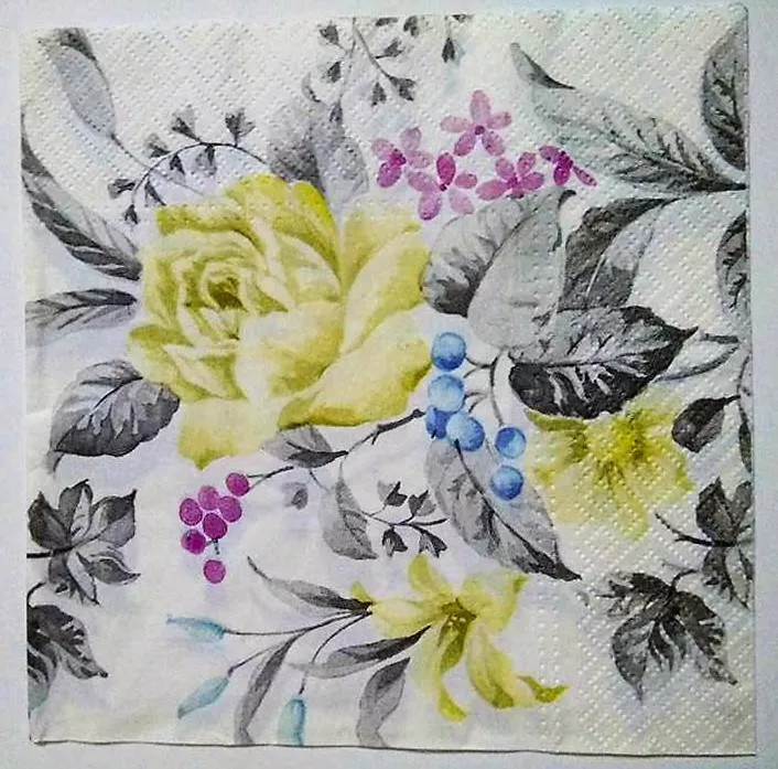 Decoupage Napkin/ Tissue Papers -  Floral Background