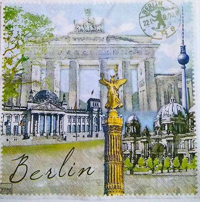 Decoupage Napkin / Tissue papers - 33cm by 33cm - Berlin