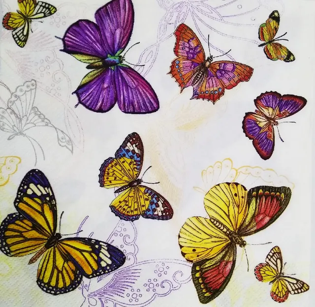 Decoupage Napkin / Tissue papers - 33cm by 33cm - GT1024