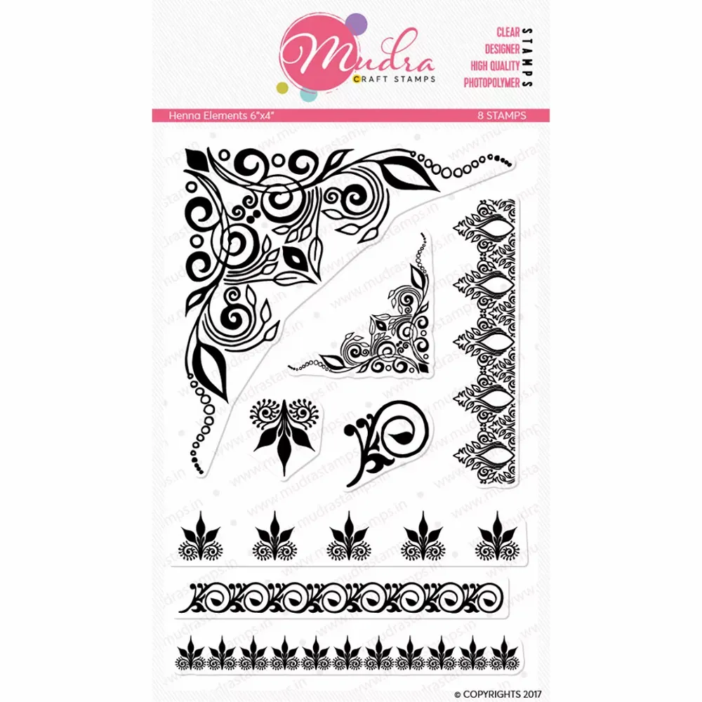 Mudra Craft Stamps - Henna Elements