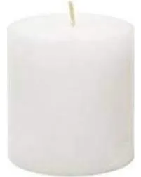 White Pillar Candles unscented 3 by 3 Inches