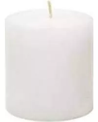 White Pillar Candles unscented 3 by 3 Inches