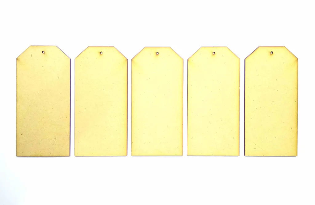 MDF Big Size Book Mark Tags Set of 5 Pcs - 3.4 Inches By 7.0 Inches