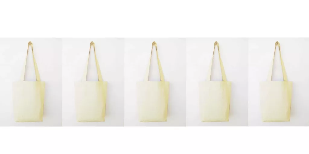 Canvas Tote Bags - Medium Size Set of 5 Pcs