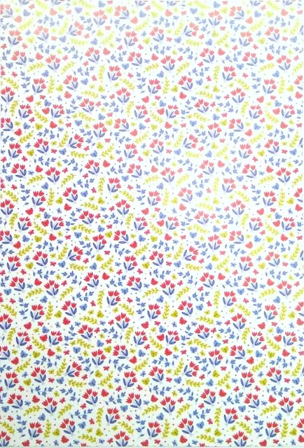 A4 Pattern Paper For Paper Crafts - Floral , Pack of 10