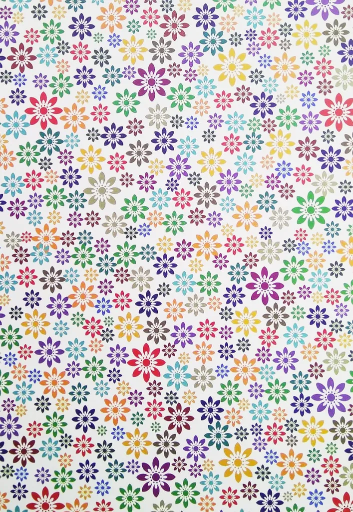 A4 Pattern Paper For Paper Crafts - Floral 2, Pack of 10