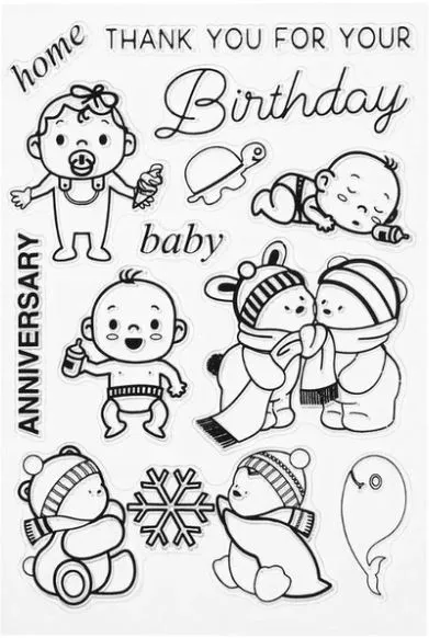 Clear Stamps Imported - Thank you for your Birthday