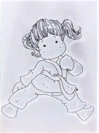 Clear Stamps Imported - Lovely Girl Design 6 - 9cm*6cm