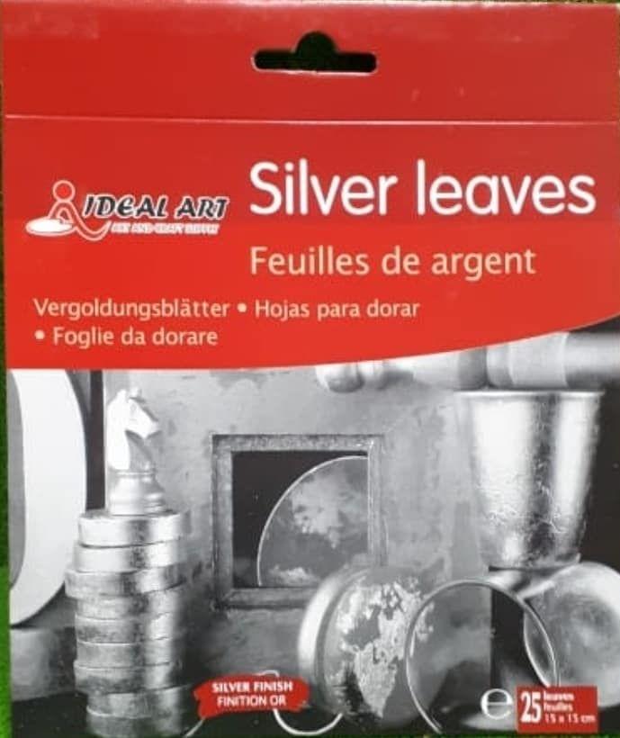 Ideal Art Silver Leaf /Foil Pack (25 Sheets)