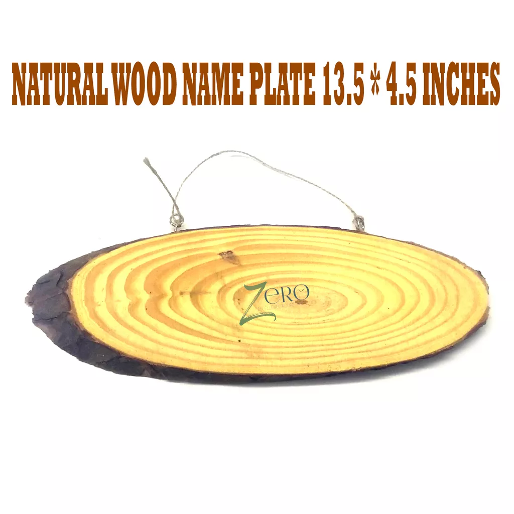 Natural Wood Name Plate - 13.5 * 4.5 Inches