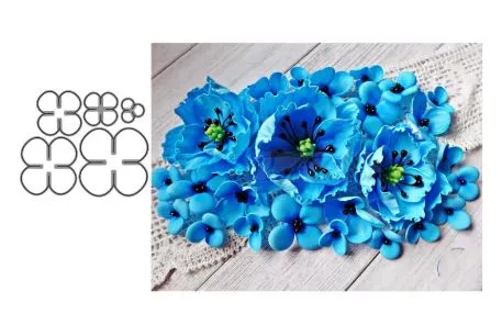 Brand Zero Die - Beautiful Flower Petals 2 Metal Cutting Die 11.6 x 9.6 CM