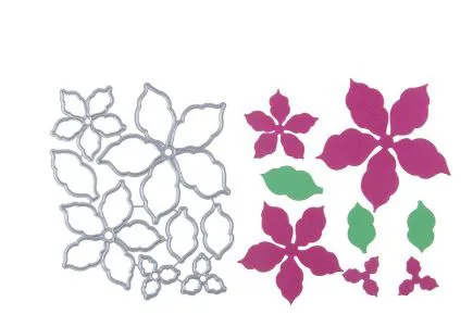 Brand Zero Die - Beautiful Flower Petals And Leavs Different Flowers Metal Cutting Die 11.6 x 13.0 CM