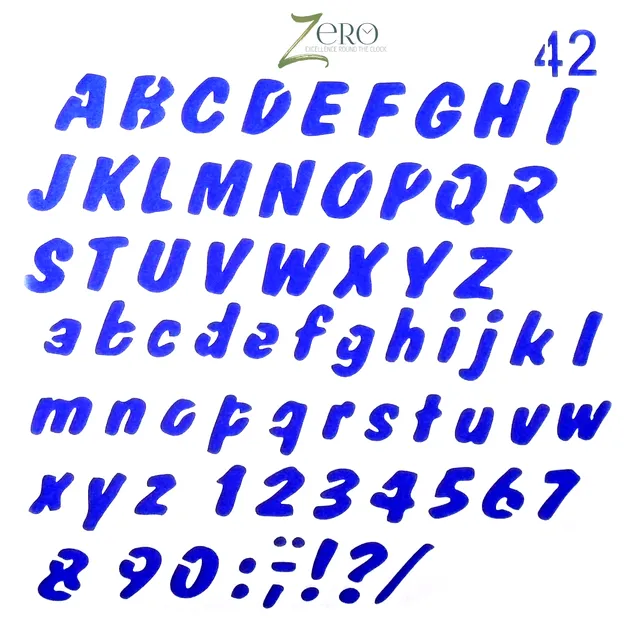 Imported Stencils- 5"*5"- Bold Big And Small Alphabets And Numbers