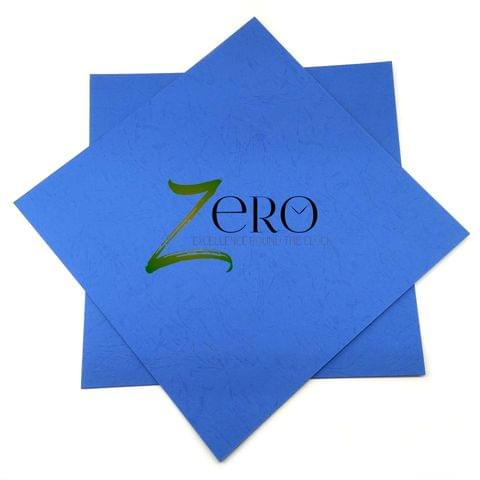 Brand Zero 250 Gsm Card Stock - 12 By 12 Inches Pack of 10 - Azure Blue Colour Textured