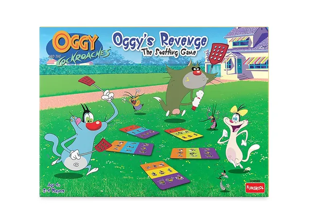 Funskool Games - Oggy's Revenge, The Swatting Game, Family Entertainment Game, Kids and Family, 2 - 4 Players, 4 & Above