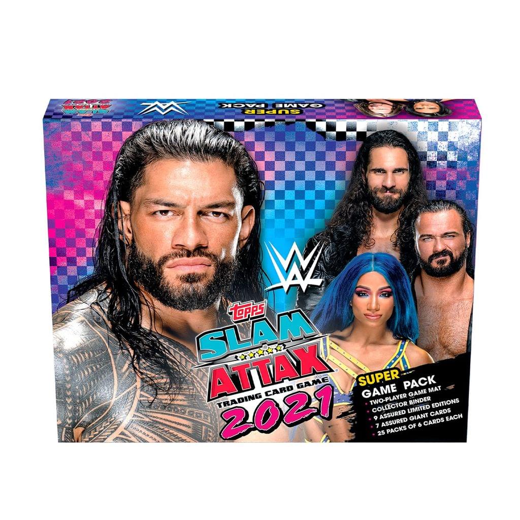 Topps WWE Slam Attax 2021 Edition (Super Game Pack) I WWE Cards | WWE Slam Cards | Slam Attax | Slam Attax Cards | Bonanza Pack | Includes Collector Binder and Game mat, Multicolor
