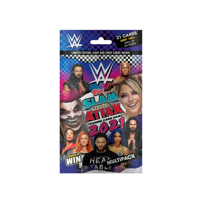 Topps WWE Slam Attax 2021 Edition (Multi Pack) I WWE Cards | WWE Slam Cards| Slam Attax | Slam Attax Cards | Slam Attax, Multicolor
