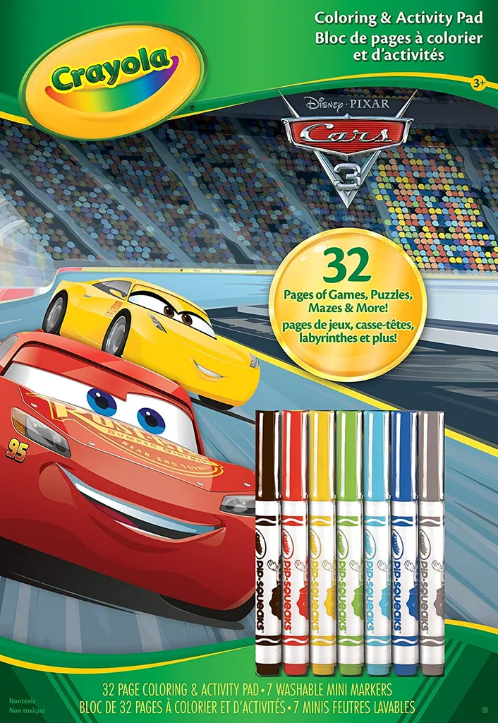 Crayola Cars 3 Coloring Activity Pad with Markers