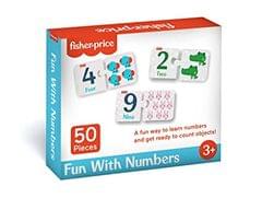 Fisher Price Fun with Numbers Puzzle - 50 Pieces Numbers Matching Puzzle for Kids Age 3 Years & Above - Learning and Development Puzzles - Fun & Learn with Colorful Puzzles