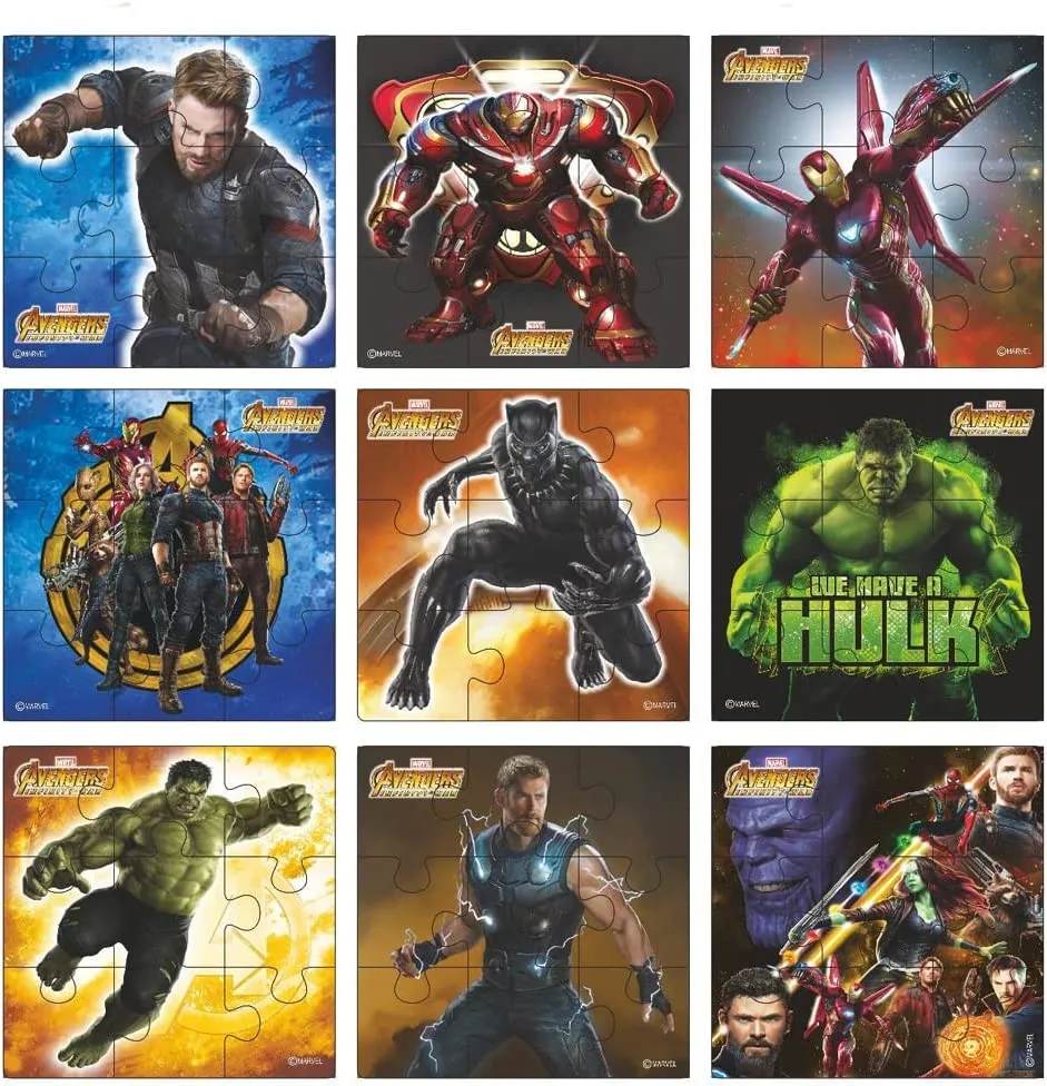 Avengers Infinity War Jigsaw Puzzle, Pack of 9, Total 81 Pieces