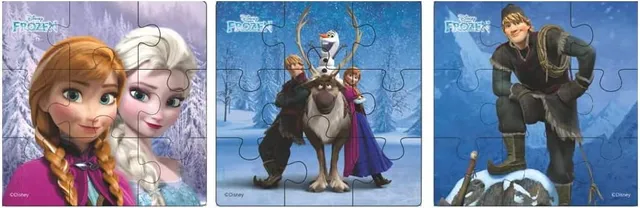 Disney Frozen Jigsaw Puzzle, Pack of 9, Total 81 Pieces