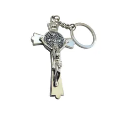 SOHAM Keyring For Creative Jesus Christian Cross Key Chain Ring Keyring Metal Keychain.