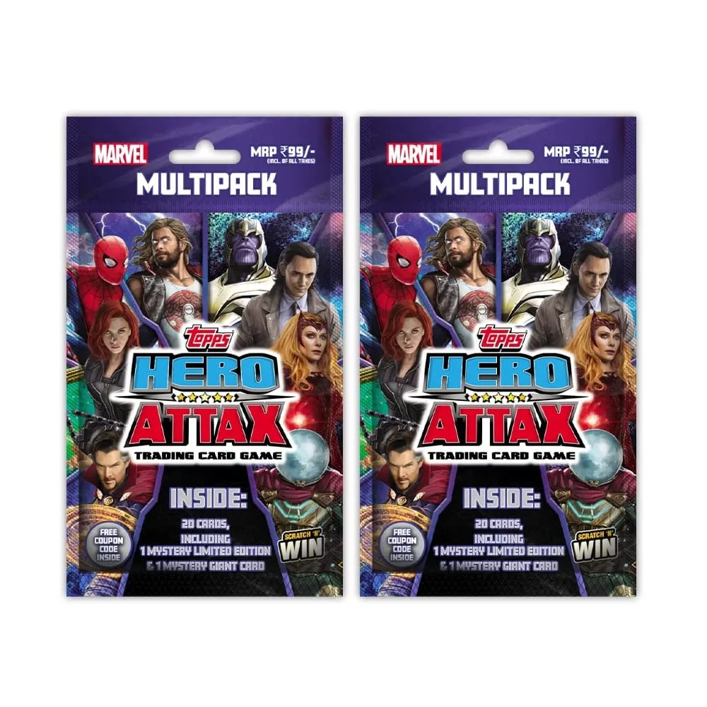 Topps Marvel Hero Attax 22-23 Collection - Trading and collectable top Rated Card Games - Multi Pack of 2