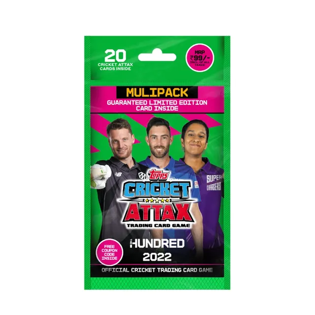 Topps Cricket Attax 2022 - Trading and collectable top Card Games for Families - Multipack