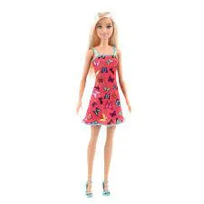 Barbie Doll (11.5 inches ) with colorful butterfly logo print dress & strappy heels,great gift for ages 3 Years old & up
