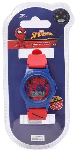 Playwish-Disney Spiderman Free Size Digital Watch- 2  Multicolor