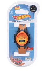 Hot Wheels Kids Digital Watch With LED Light - Orange