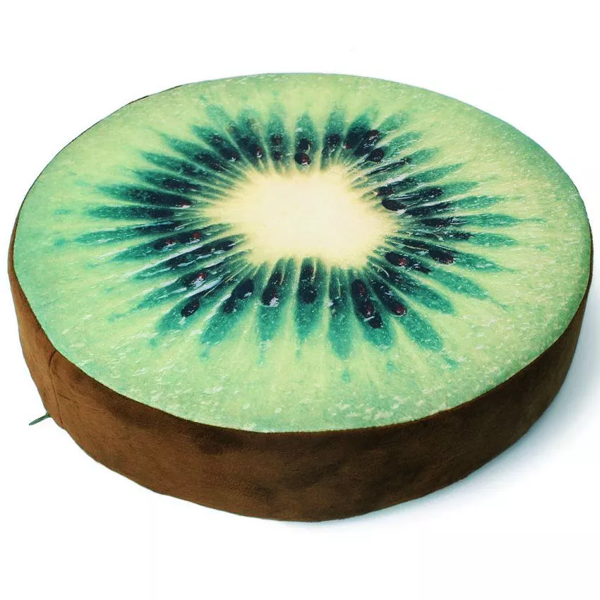 Dimpy Stuff Kiwi Fruit Cushion Stuff Toy Green Color Theme