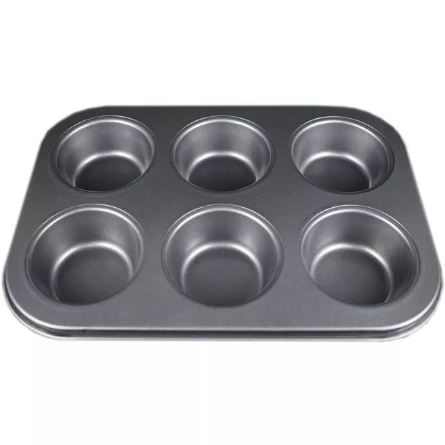 Myesha Home 6 Pcs Non Stick Muffin Cup Cake Tray Design 1
