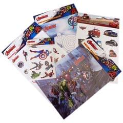 Topps Marvel Heroes Avengers Disney Cars Stickers Theme Collections, Combo Pack of 8 Big Stickers and 10 Small Stickers