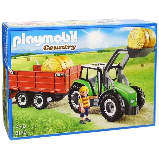 Playmobil Large Tractor with Trailer, Multi Color