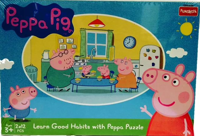 funskool Peppa Pig Learn Good Habits with Puzzle (Multicolour)