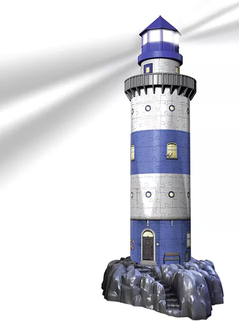 Ravensburger 3D Puzzles Lighthouse by Night, Multi Color (216 Pieces)