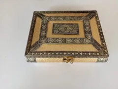 Wooden casket with metallic ornate for keeping mouth refreshers, ideal for Diwali or other festive season