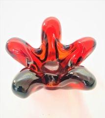 A Coloured Glass Candle Stand Known For Its Style And Elegance / Glass Showpiece