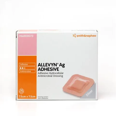 ALLEVYN™ Ag Adhesive Absorbent Silver Hydrocellular Dressing