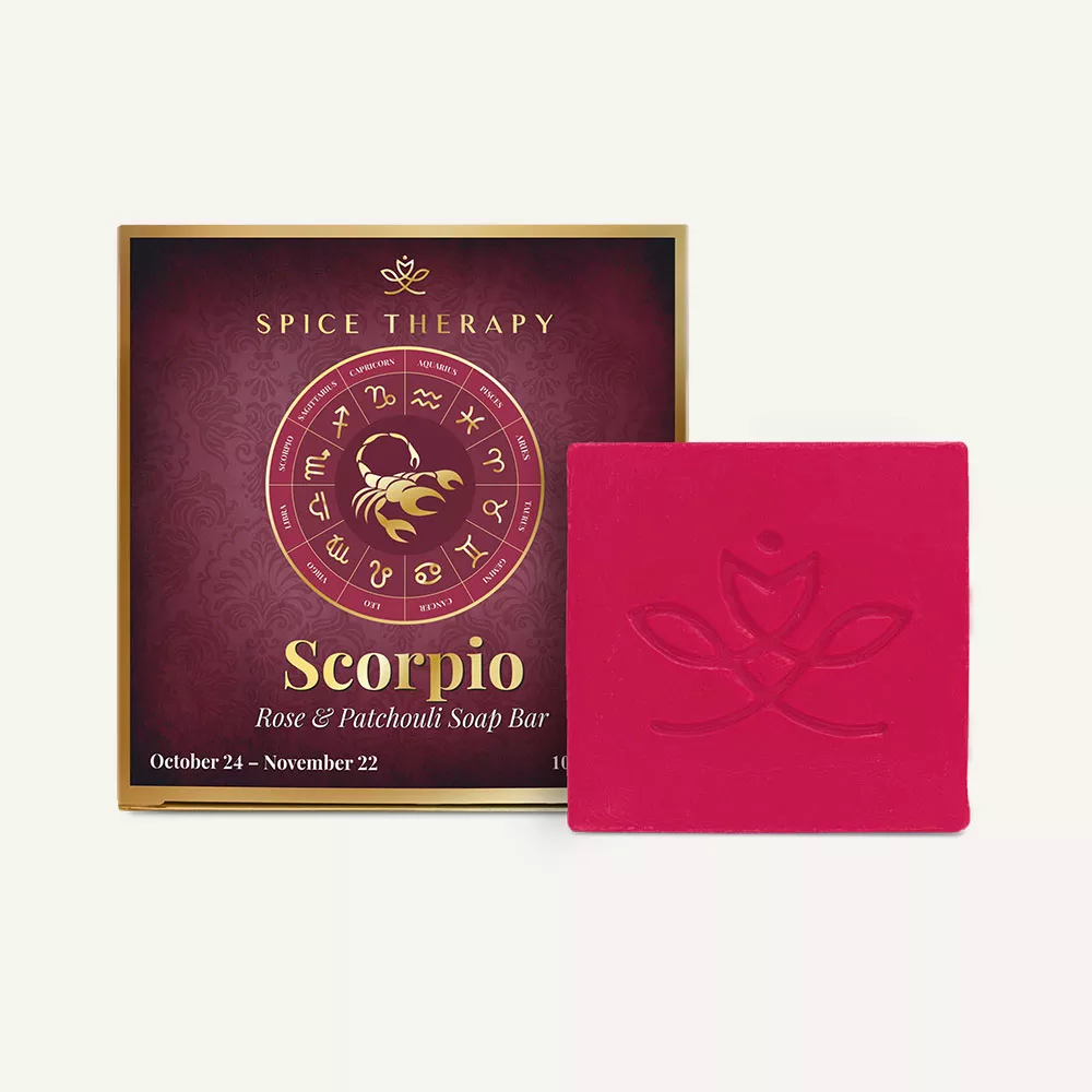 Scorpio Zodiac Soap Bar - Rose & Patchouli  - 100 gm