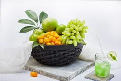 Rattan Fruit Basket Bowl
