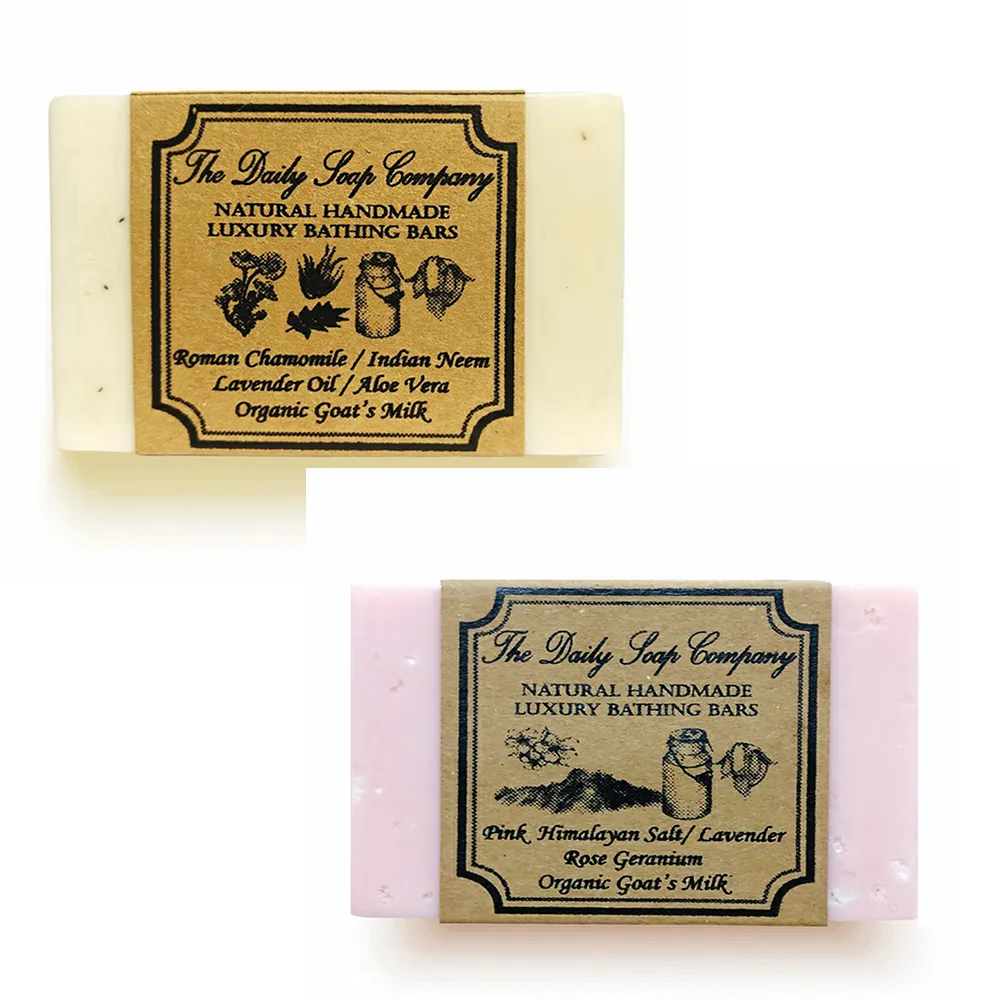 The Calm Collection Soap - Roman Chamomile Soap 100 gms & Himalayan Pink Salt Soap 100 gms