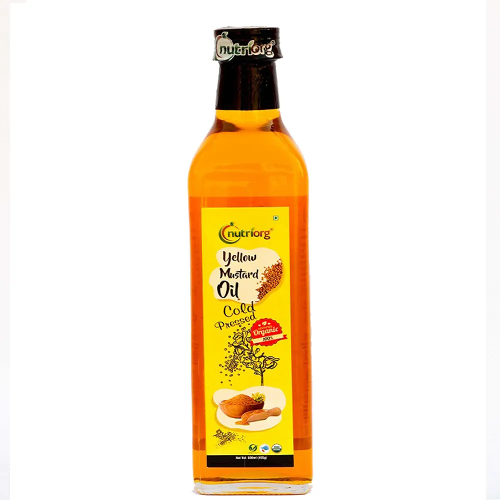 Yellow Mustard Oil 500ml Glass Bottle